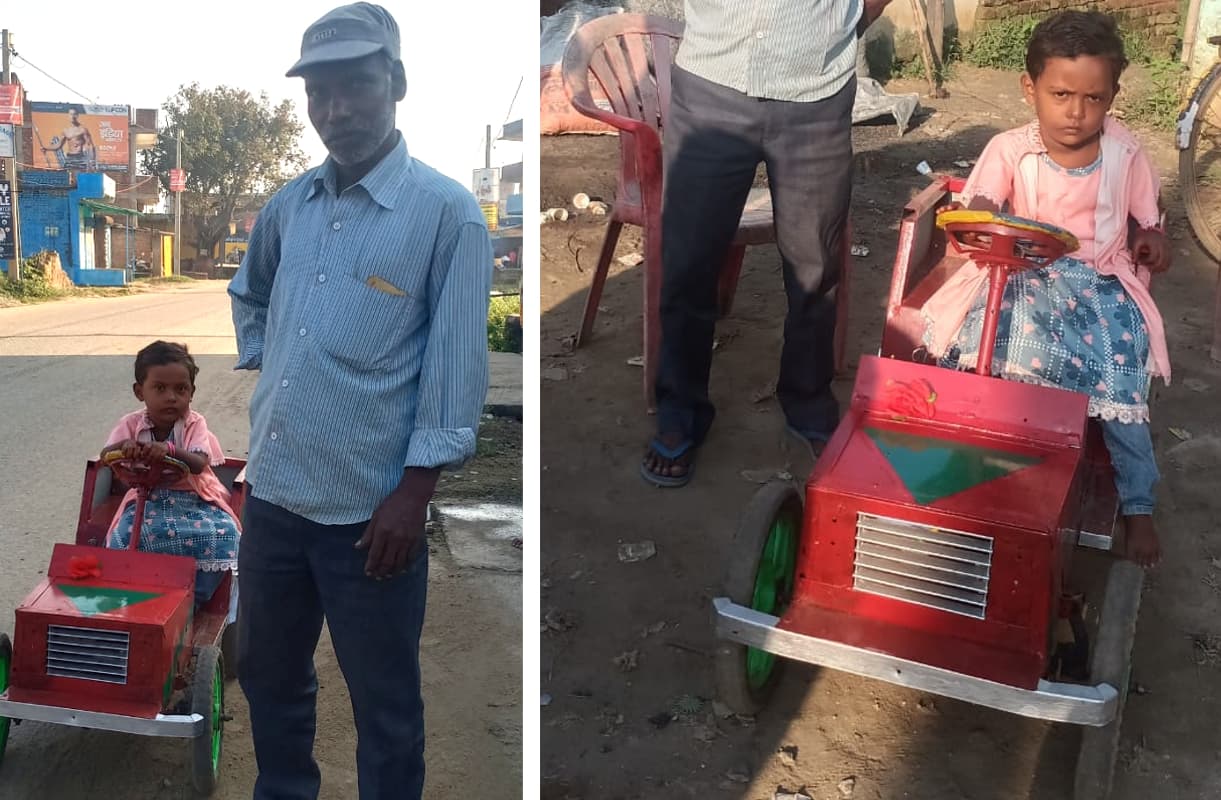 VIDEO: तीसरी पास कल्लू प्लंबर ने 7500 रुपये में बना दी बैटरी कार, फीचर्स कर देंगे हैरान