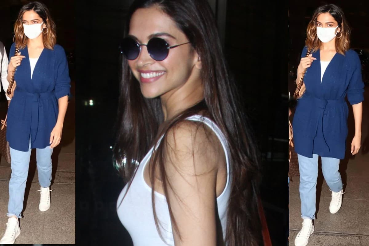 Deepika Padukone कैजुअल लुक में लगीं कमाल, एयरपोर्ट पर दिखा 'मस्तानी' का कूल अवतार