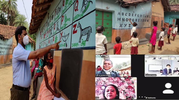 दुमका के ब्लैकबोर्ड मॉडल से ऑनलाइन रूबरू हुए ओसाका यूनिवर्सिटी के प्रोफेसर और छात्र, आने की जतायी इच्छा