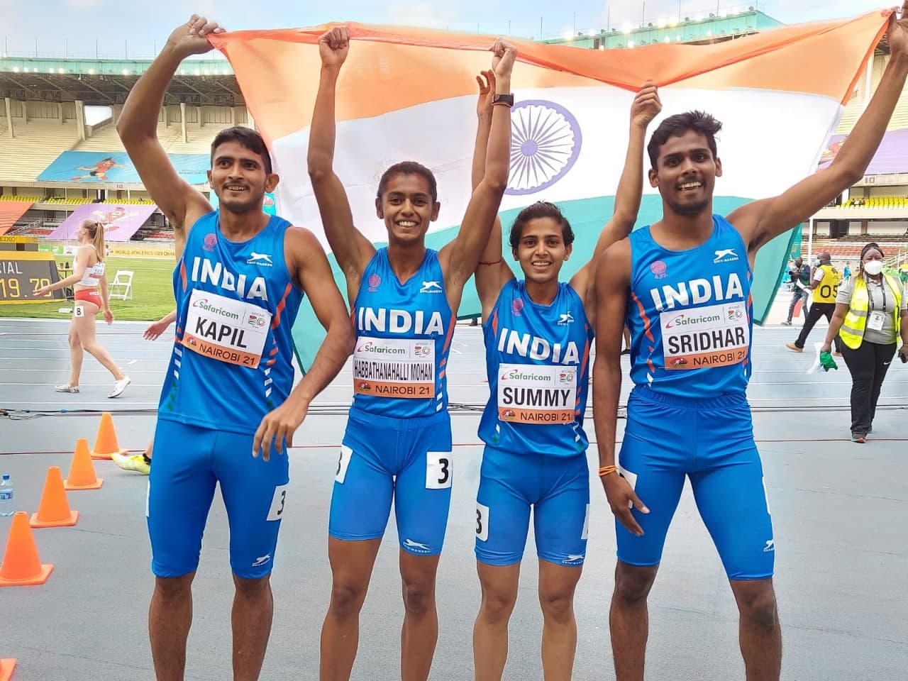 भारत ने एथलेटिक्स में रचा एक और इतिहास, मिक्स्ड रिले टीम ने 400 मीटर रेस में जीता ब्रॉन्ज भारत ने एथलेटिक्स में रचा एक और इतिहास, मिक्स्ड रिले टीम ने 400 मीटर रेस में जीता ब्रॉन्ज
