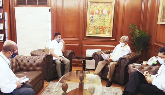 नेपाल में हाइ डैम के लिए पहल करे केंद्र सरकार, बिहार के जल संसाधन मंत्री ने विदेश मंत्री से की मुलाकात...