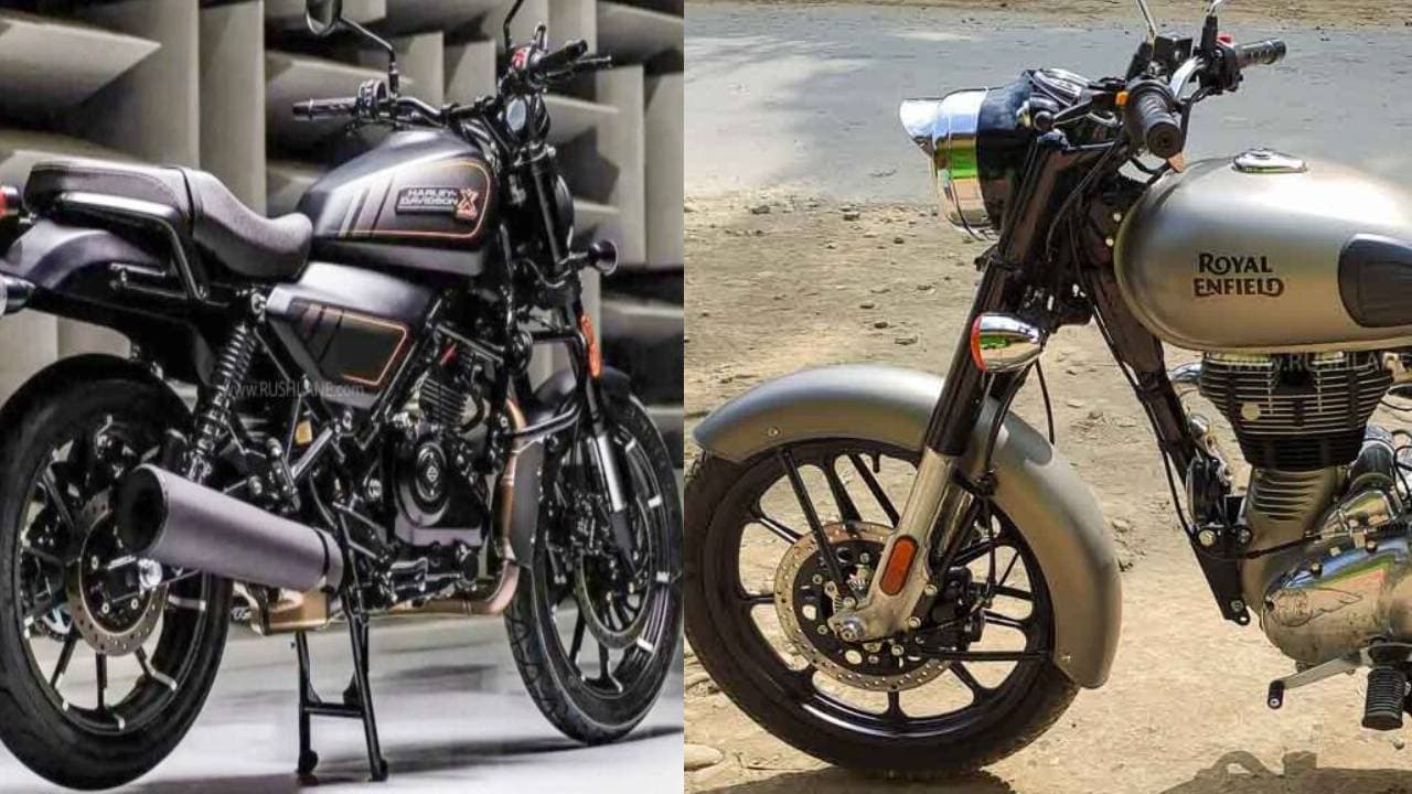 हार्ले डेविडसन Vs रॉयल एनफील्ड : X400 की लुक अच्छी या Classic 350 की शाही सवारी? जानें कौन बेहतर हार्ले डेविडसन Vs रॉयल एनफील्ड : X400 की लुक अच्छी या Classic 350 की शाही सवारी? जानें कौन बेहतर