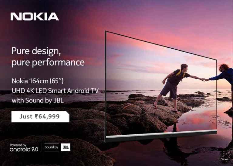 Nokia का 65 इंच 4K एंड्रॉयड स्मार्ट टीवी भारत में लॉन्च, जानें कीमत और सारे फीचर्स