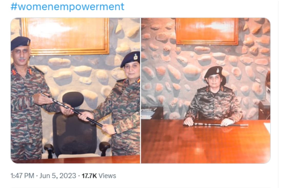 पहली महिला अधिकारी ने भारतीय सेना में कम्यूनिकेशन जोन मैकेनिकल ट्रांसपोर्ट बटालियन की कमान संभाली