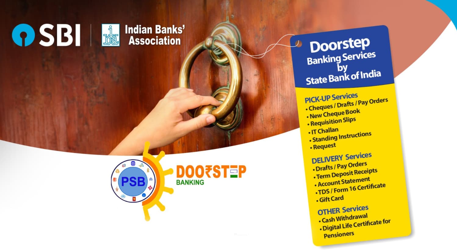 рдЖрдк рднреА рдЙрдард╛ рд╕рдХрддреЗ рд╣реИрдВ SBI Doorstep Banking рдХрд╛ рд▓рд╛рдн, рдШрд░ рдмреИрдареЗ рдирд┐рдХрд╛рд▓, рдЬрдорд╛, рднреБрдЧрддрд╛рди рдХрд░ рдкрд╛рдПрдВрдЧреЗ рдкреИрд╕реЗ, рдореБрдлреНрдд рд╣реИ рдХрдИ рд╕реБрд╡рд┐рдзрд╛рдПрдВ, рдЬрд╛рдиреЗрдВ рдкреВрд░рд╛ рдкреНрд░реЛрд╕реЗрд╕
