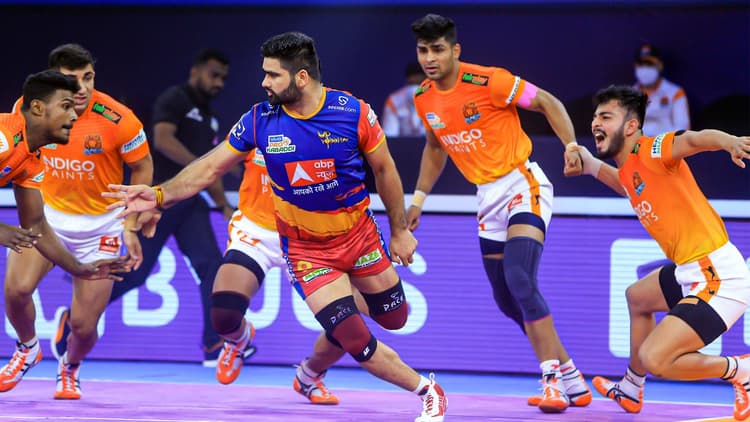 Pro Kabaddi League: यूपी योद्धा ने पुनेरी पलटन को 50-40 से हराया, प्रदीप नरवाल और सुरेंद्र गिल का धमाका