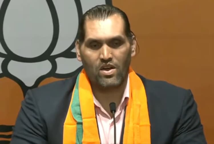 द ग्रेट खली ने थामा भारतीय जनता पार्टी का दामन, पंजाब चुनाव से ठीक पहले बीजेपी में शामिल