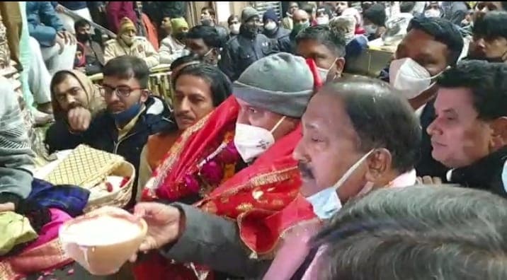 छत्तीसगढ़ के मुख्यमंत्री भूपेश बघेल पहुंचे मथुरा, बांके बिहारी के किये दर्शन