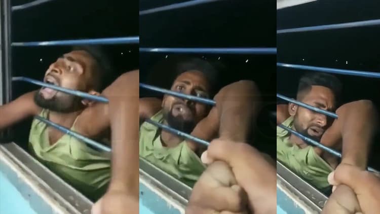 बिहार में झपट्टा मारकर मोबाइल छिनतई करना पड़ा मंहगा, ट्रेन की खिड़की से मांगता रहा जान की भीख, देखे वीडियो