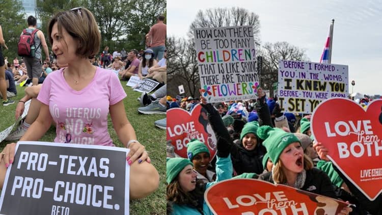 गर्भपात के अधिकार की मांग कर रहे लोग सड़क पर उतरे, अमेरिका के कई शहरों में किया प्रदर्शन