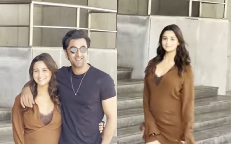आलिया भट्ट ने मिनी ड्रेस में फ्लॉन्ट किया बेबी बंप, रणबीर कपूर के साथ पैपराजी को एक्ट्रेस ने दिए जमकर पोज