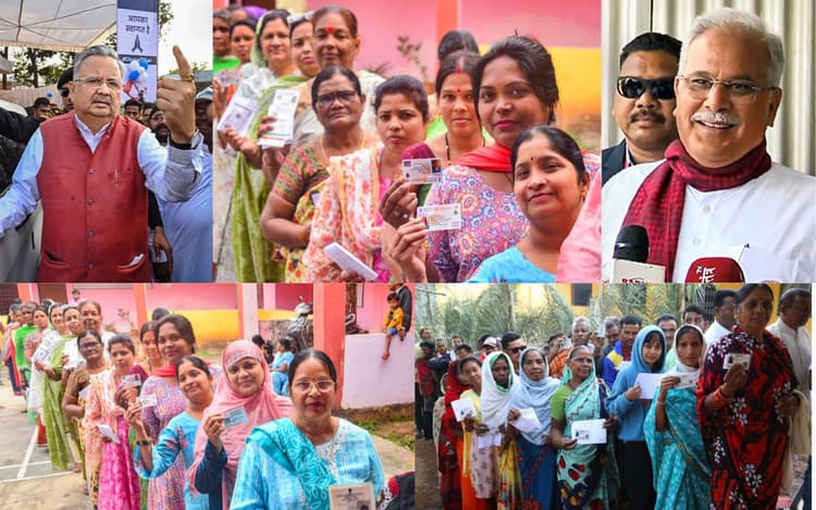बम धमाकों-नक्सली मुठभेड़ के बीच छत्तीसगढ़ में 70.78 फीसदी मतदान, रमन सिंह-भूपेश बघेल ने किए ये दावे