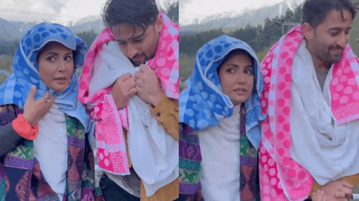ठंड से कांपते नजर आए हिना और शाहीर शेख, माइनस टेम्परेचर में हुआ बुरा हाल, कुछ इस शूट हुआ 'बारिश बन जाना' सॉन्ग, VIDEO