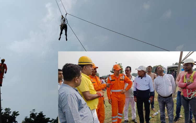 देवघर-दुमका की सीमा पर हाईटेंशन बिजली टावर पर चढ़ा युवक, एनडीआरएफ टीम ने ऐसे उतारा