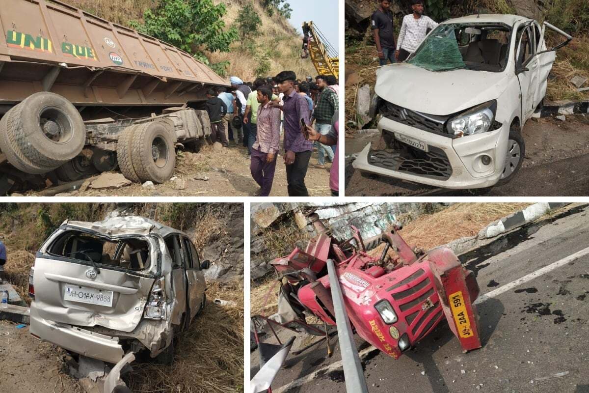 झारखंड : ओरमांझी के चुटूपालू घाटी में भीषण हादसा, चार वाहन टकराये, तीन की मौत, कई घायल