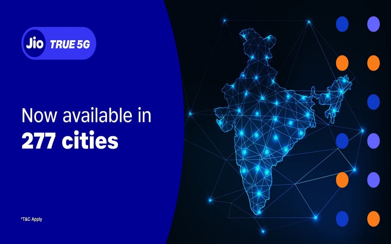 Jio True 5G: 277 शहरों में पहुंची जियो ट्रू 5जी, झारखंड के देवघर, बोकारो व हजारीबाग में भी शुरू हुईं सेवाएं Jio True 5G: 277 शहरों में पहुंची जियो ट्रू 5जी, झारखंड के देवघर, बोकारो व हजारीबाग में भी शुरू हुईं सेवाएं
