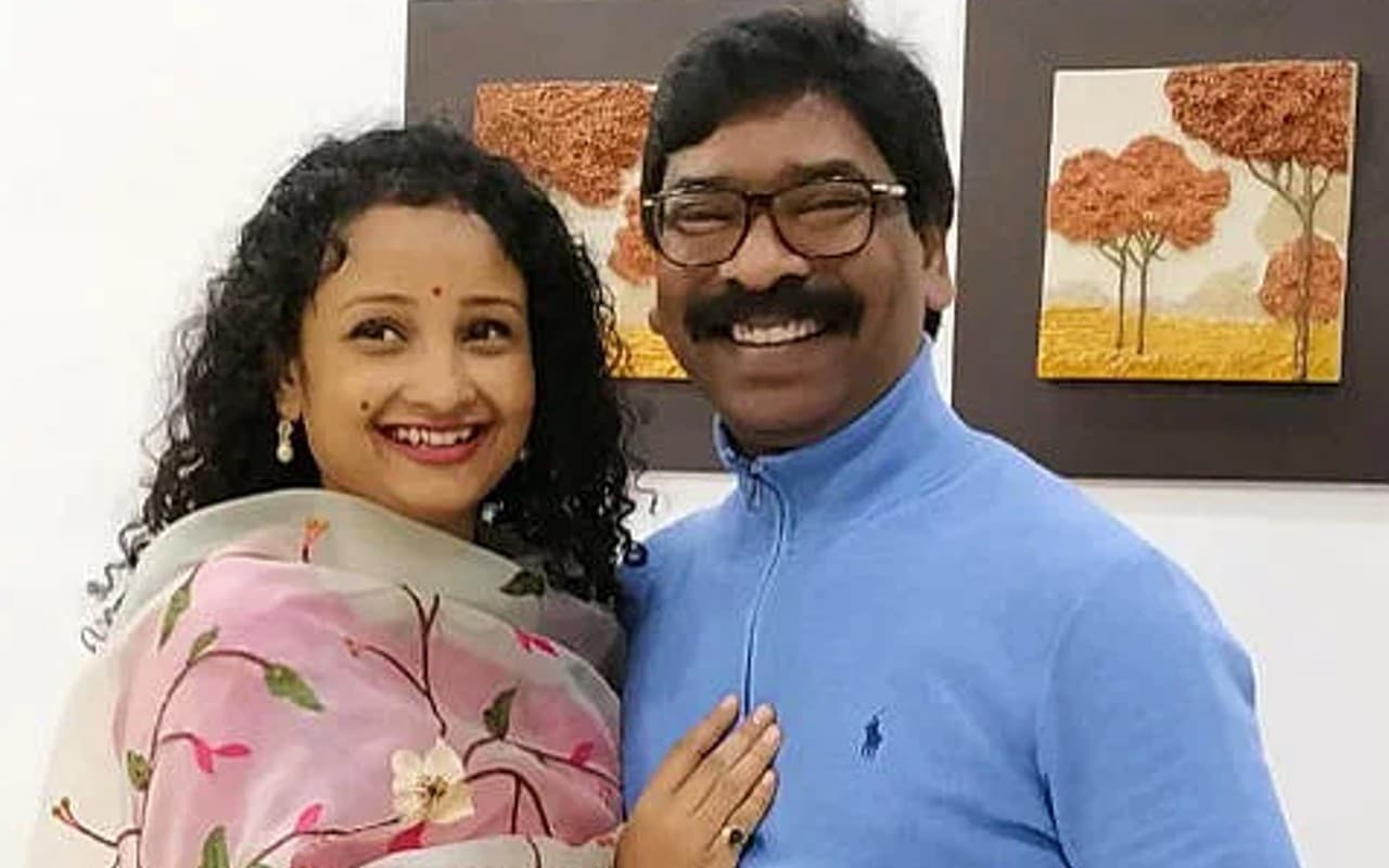 kalpana soren with hemant soren