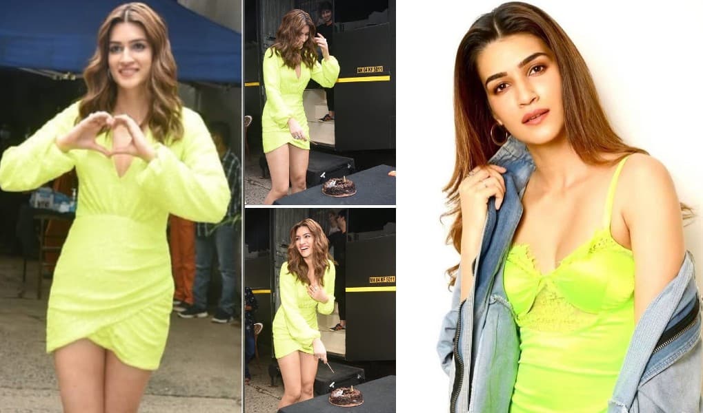Kriti Sanon ने कुछ ऐसे मनाया अपना जन्मदिन, नियोन कलर के आउटफिट में काटा केक