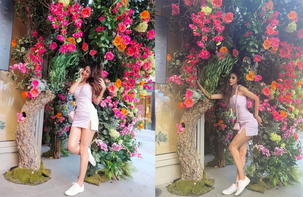 मौनी रॉय ने पिंक आउटफिट में मचाया कहर, तस्वीरें हुई Viral