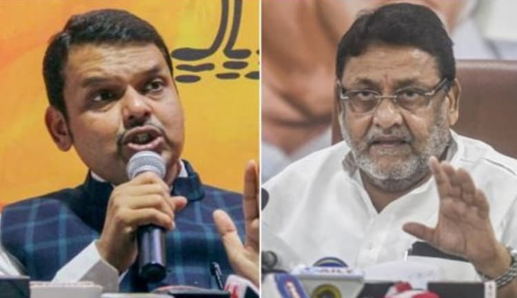 मुंबई ड्रग्स मामले में सियासी जंग जारी, नवाब मलिक के दामाद ने पूर्व सीएम फडनवीस को भेजा कानूनी नोटिस