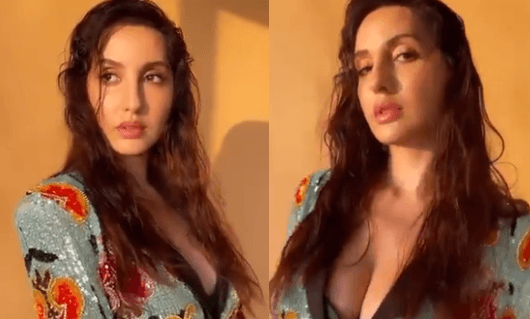 अचानक नोरा फतेही के बदल गए कपड़े, शिमर ड्रेस में दिखीं एक्ट्रेस काफी ग्लैमरस, VIDEO वायरल