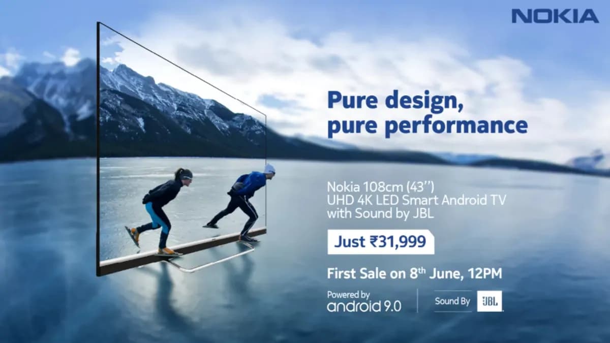 Nokia लाया 43 इंच का स्मार्ट टीवी; यहां जानें कीमत, खूबियां और सारे ऑफर्स Nokia लाया 43 इंच का स्मार्ट टीवी; यहां जानें कीमत, खूबियां और सारे ऑफर्स