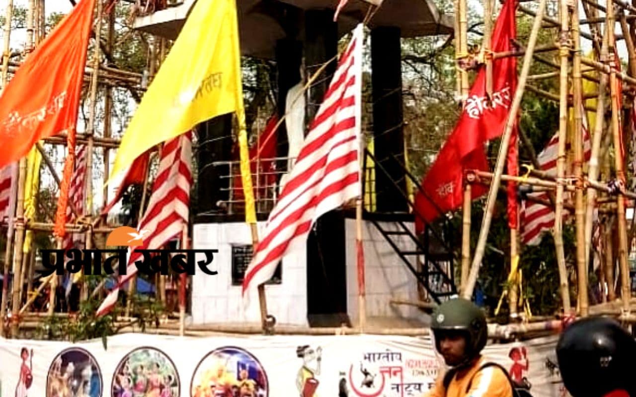 रामनवमी महोत्सव को ऐतिहासिक बनाने की तैयारी, छह मुहान चौक के पास बन रहा इंडिया गेट