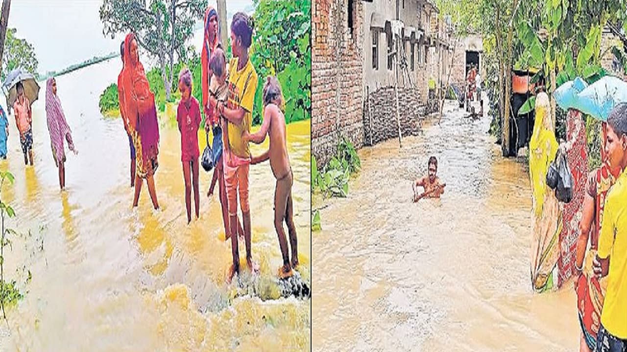 Bihar Flood: पूर्णिया के 22 पंचायतों में बाढ़ की तबाही, रमणी गांव में 16 परिवारों के घर नदी में विलीन