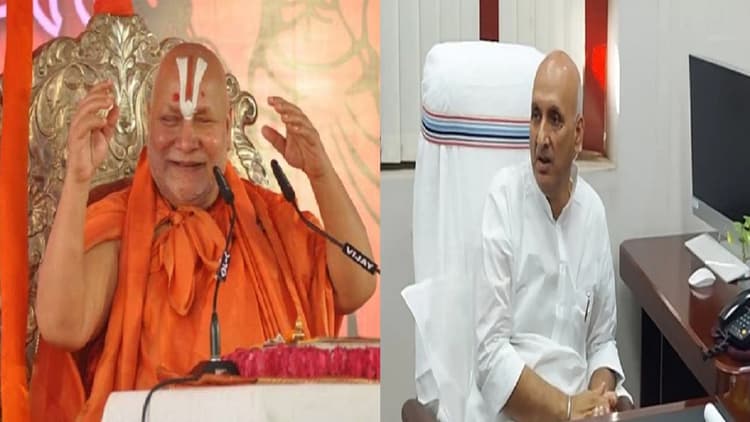 रामचरितमानस विवाद: बिहार पहुंचे धर्म गुरु रामभद्राचार्य ने राज्यपाल के सामने शिक्षा मंत्री को ललकारा, कहा...