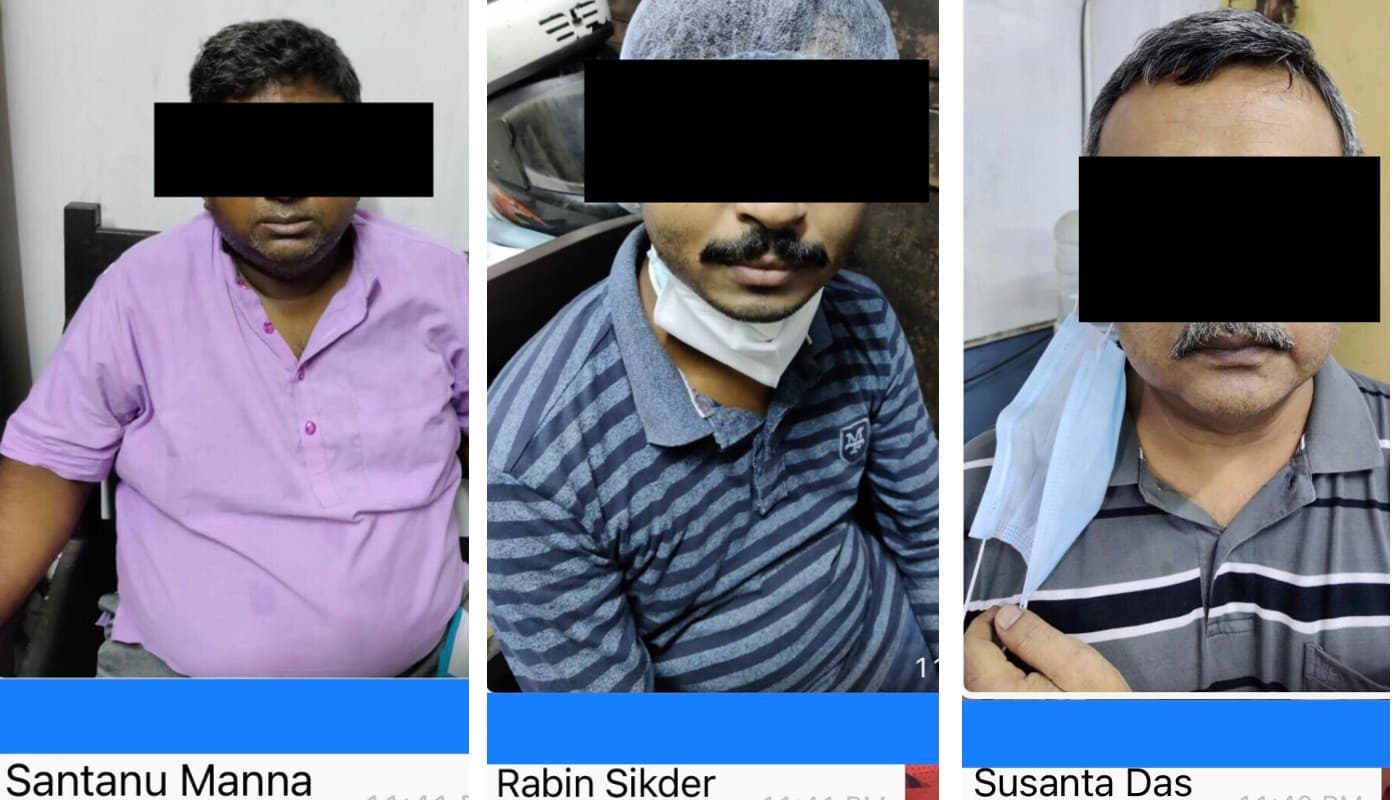 वैक्सीनेशन फर्जीवाड़ा मामले में गिरफ्तार 3 लोगों को 2 जुलाई तक पुलिस हिरासत, देबांजन पर दर्ज होगा हत्या का केस वैक्सीनेशन फर्जीवाड़ा मामले में गिरफ्तार 3 लोगों को 2 जुलाई तक पुलिस हिरासत, देबांजन पर दर्ज होगा हत्या का केस