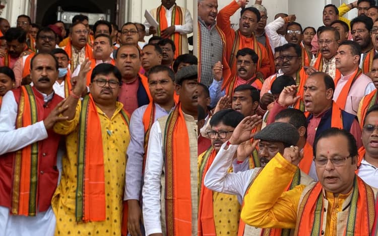 पश्चिम बंगाल विधानसभा का बजट सत्र : जमकर हुआ हंगामा, राज्यपाल के अभिभाषण का बीजेपी ने किया बायकॉट