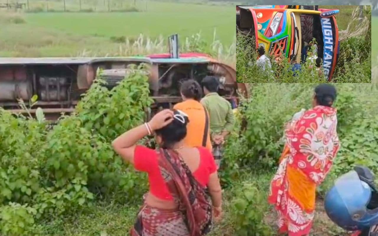 बंगाल: पुरी से टूरिस्ट को लेकर कोलकाता की ओर आ रही बस नारायणगढ़ में पलटी, 40 पर्यटक जख्मी