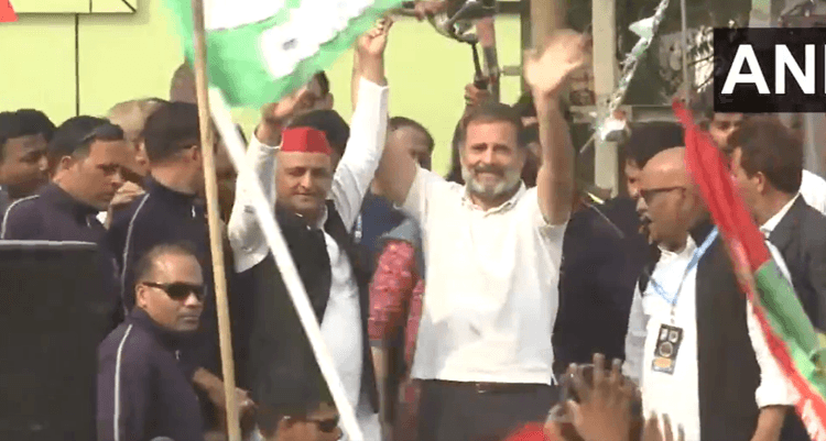 Lok Sabha Election 2024: राहुल गांधी की भारत जोड़ो न्याय यात्रा में शामिल हुए अखिलेश यादव, बड़ी संख्या में पहुंचे SP कार्यकर्ता