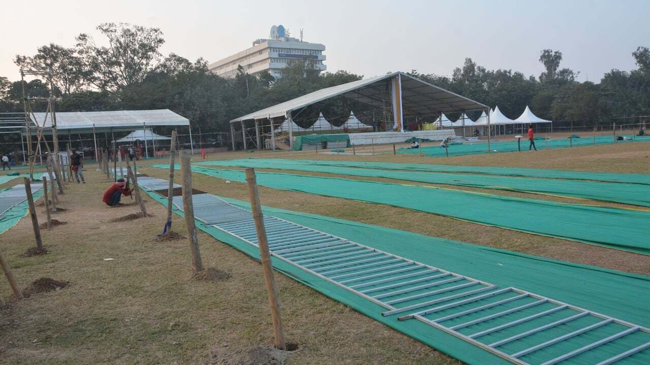 गांधी मैदान पटना PHOTOS: 25 जनवरी तक नहीं मिलेगी एंट्री, शिक्षक नियुक्ति पत्र वितरण कार्यक्रम की तैयारी देखिए