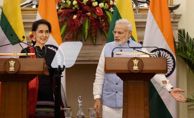 मोदी व सू ची में बनी सहमति : भारत-म्यामां अपने सुरक्षा व आर्थिक संबंधों को और गहरा बनायेंगे