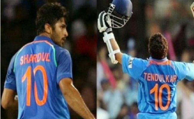 सचिन की 10 नंबर की जर्सी शार्दुल को दिये जाने से फैंस नाराज