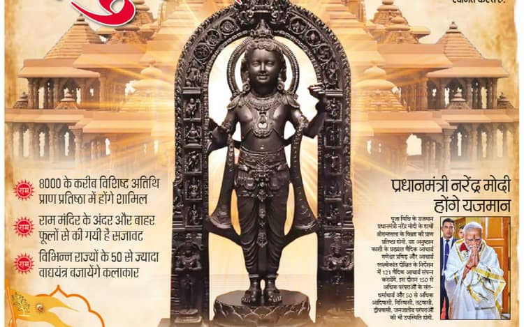 अवध में विराजे रघुराई : रामलला प्राण प्रतिष्ठा समारोह में बजेगी 'मंगल ध्वनि', पीएम मोदी होंगे यजमान