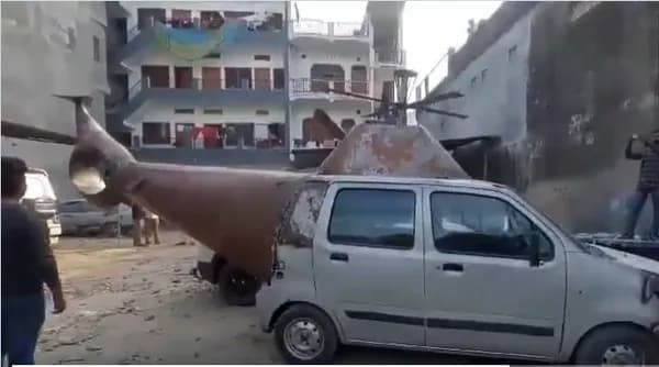 Wagon-R को जुगाड़ से बना डाला हेलिकॉप्टर, बाद में चला पुलिस का डंडा, लगा फाइन