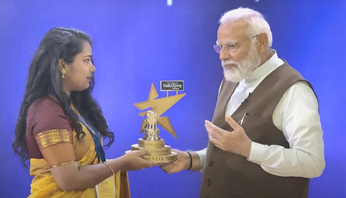 National Creators Award: पीएम मोदी ने की ‘क्रिएट ऑन इंडिया मूवमेंट’ की शुरुआत, कंटेंट क्रिएटर्स को बांटे पुरस्कार National Creators Award: पीएम मोदी ने की ‘क्रिएट ऑन इंडिया मूवमेंट’ की शुरुआत, कंटेंट क्रिएटर्स को बांटे पुरस्कार