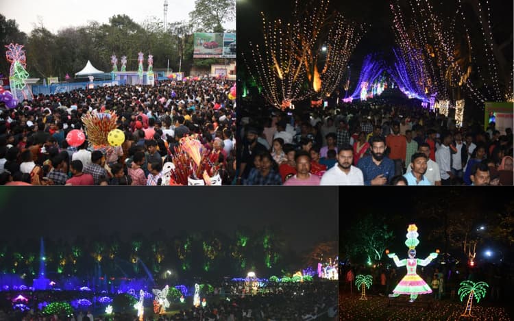 जमशेदपुर के जुबिली पार्क में लाइटिंग देखने के लिए उमड़ा जनसैलाब, देखें PHOTOS