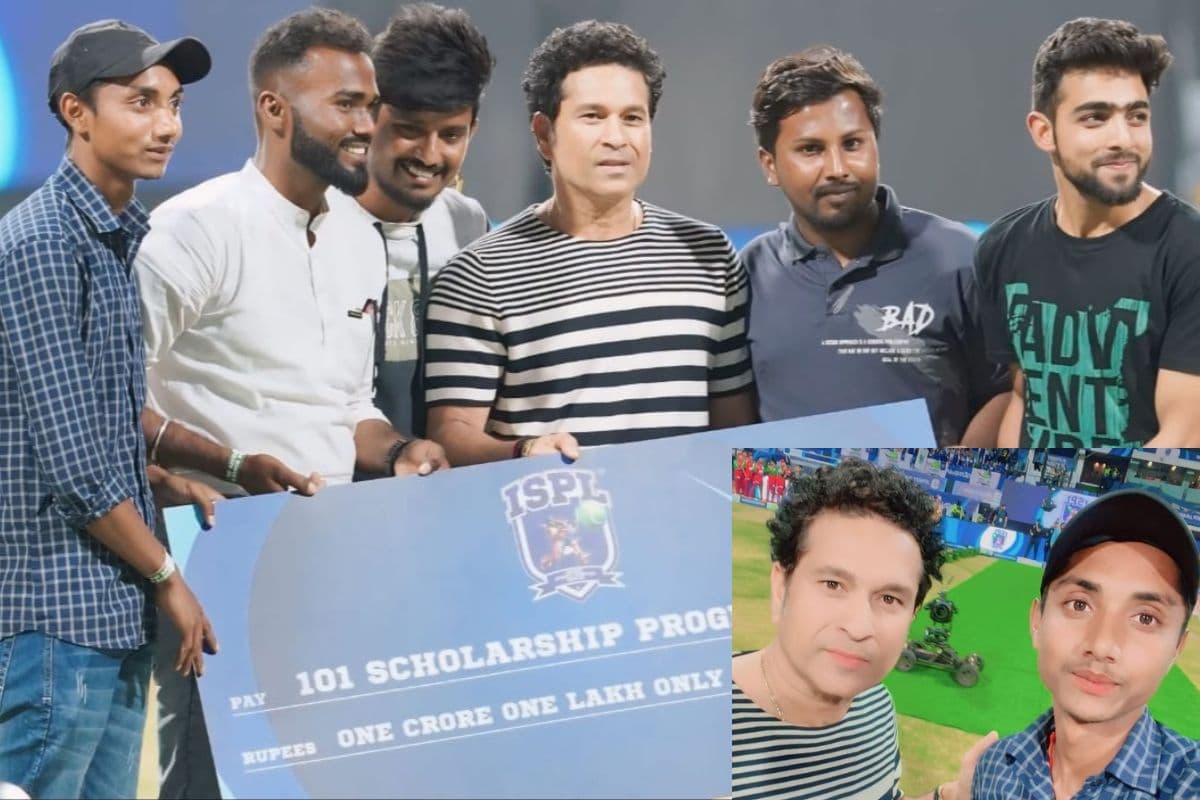 सचिन तेंदुलकर ने बोकारो के अंतरराष्ट्रीय टेनिस बॉल क्रिकेटर चंदन कुमार को किया सम्मानित, एक लाख रुपए की दी स्कॉलरशिप