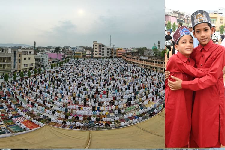 Eid 2024: जमशेदपुर में ईद पर मस्जिद व ईदगाह पहुंचे नमाजी, एक-दूसरे के गले मिलकर दी बधाई