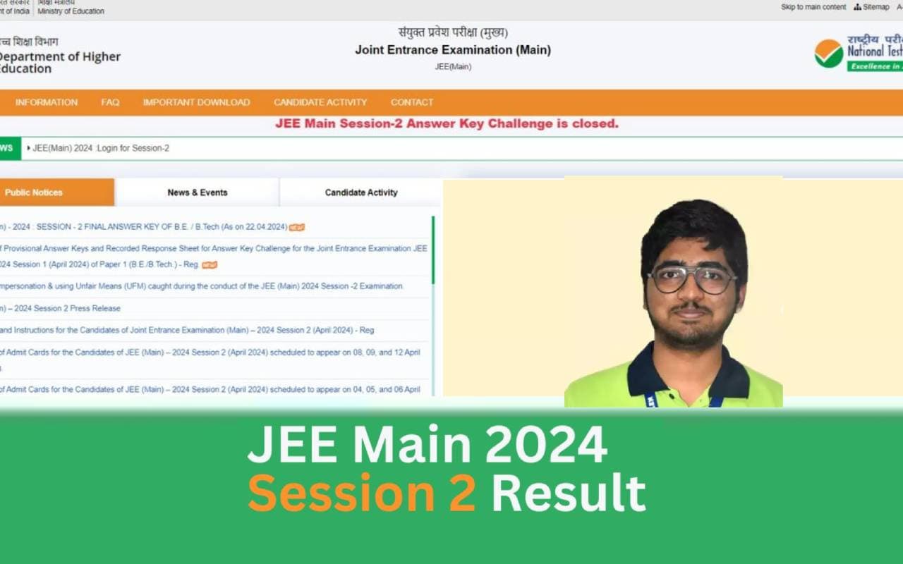JEE Main Session 2 Topper Gajare Nilkrishna Nirmalkumar