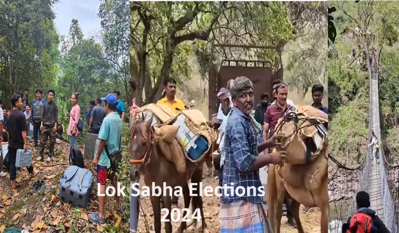 Lok Sabha Elections 2024: नदी-नाला, जंगल-पहाड़ लांघकर वोटिंग कराने पहुंचे मतदानकर्मी, तस्वीरें देख रह जाएंगे दंग