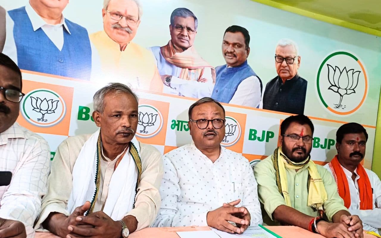 bjp press conference biranchi narayan press conference dhanbad