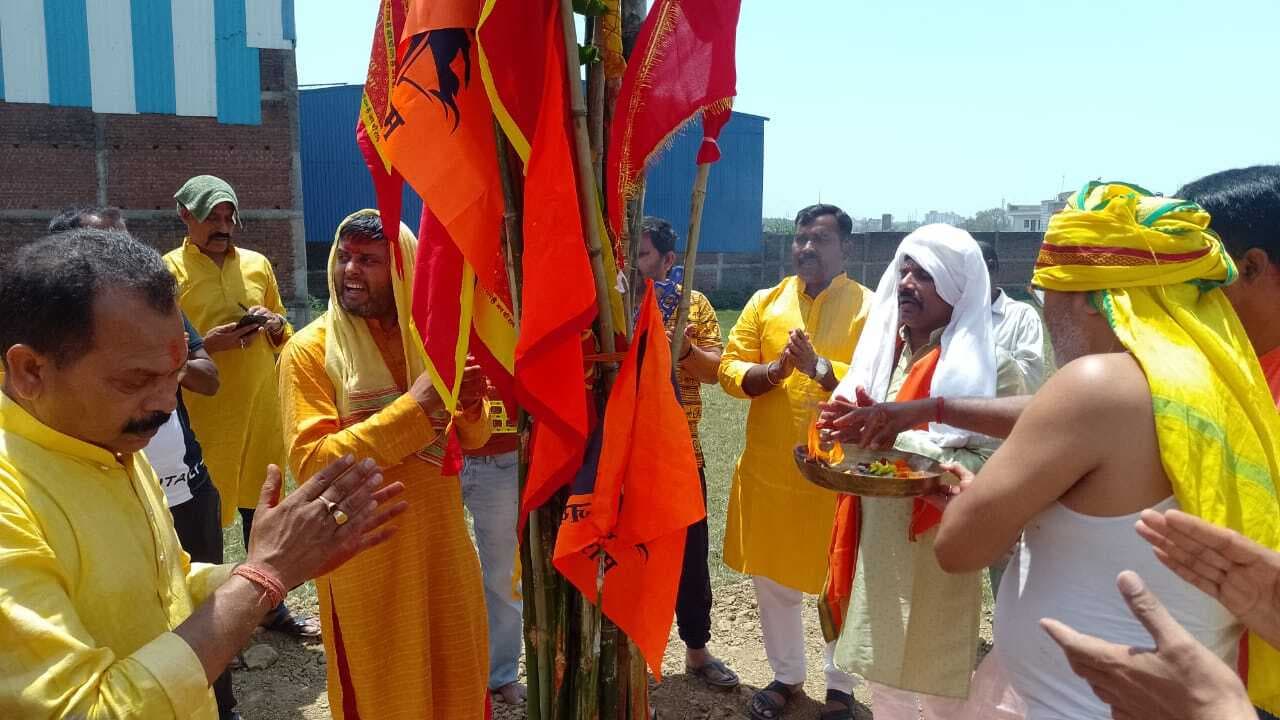 भगवती नगर में रामनवमी सह-मंदिर निर्माण पूजा संपन्न