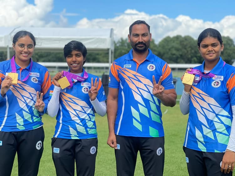 Archery World Cup 2024 : ज्योति सुरेखा वेन्नम, परनीत कौर और अदिति स्वामी ने जीता सोना