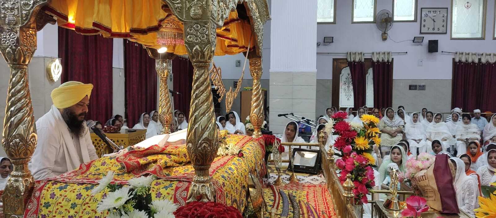 गुरुद्वारा श्री गुरुनानक सत्संग सभा में सजा शुक्राने का दीवान