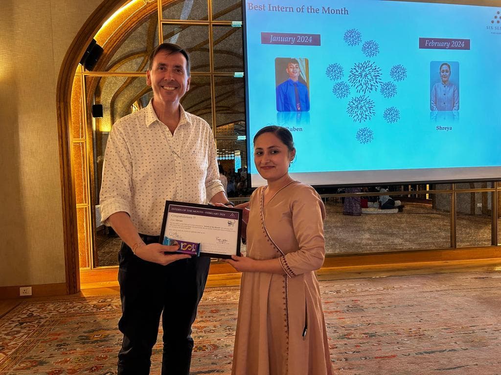 शिवकांत सिंह और श्रेया कुमारी को मिला बेस्ट इंटर्न का अवार्ड