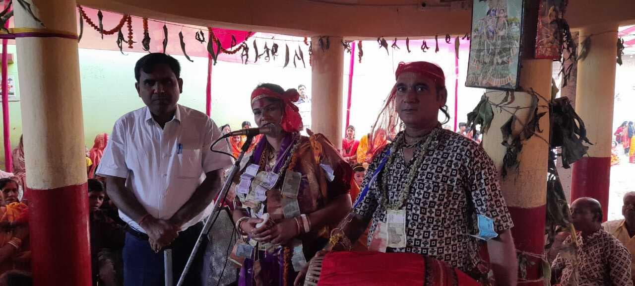 नयाडीह में आयोजित हरिनाम संकीर्तन का समापन